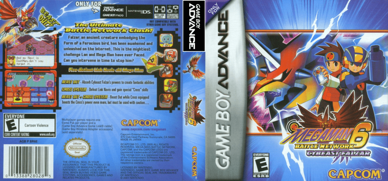 Mega Man Battle Network 6 : Cybeast Falzar [US] gba 2006 Box Art