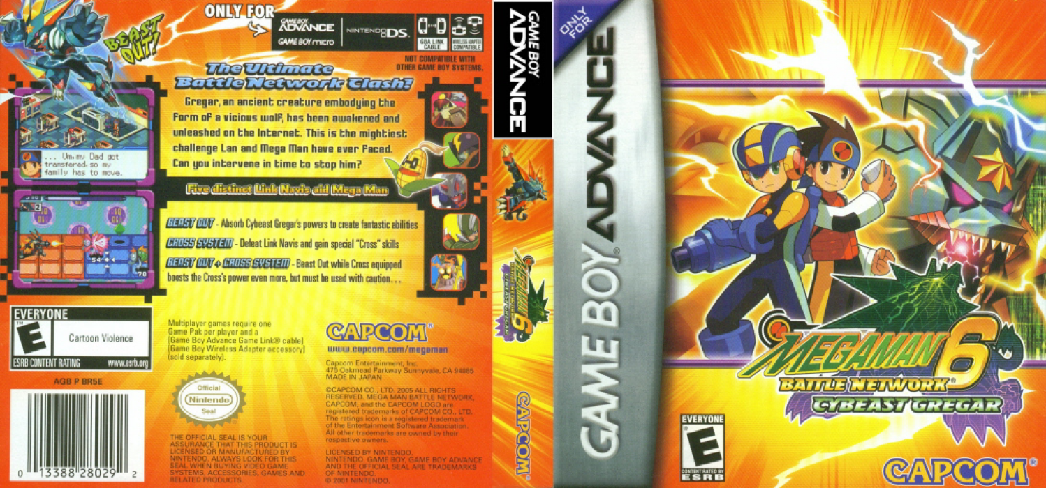 Mega Man Battle Network 6 : Cybeast Gregar [US] gba 2006 Box Art