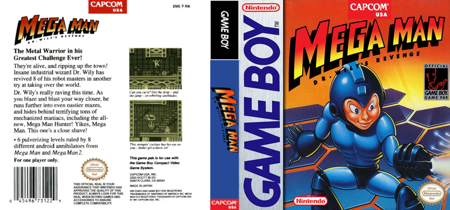 Mega Man : Dr. Wily’s Revenge [US] gb 1991 Box Art