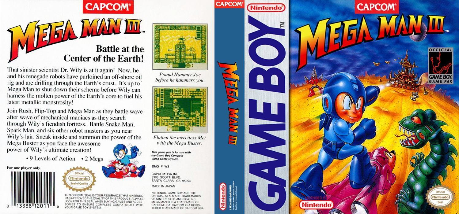 Mega Man III [US] gb 1992 Box Art