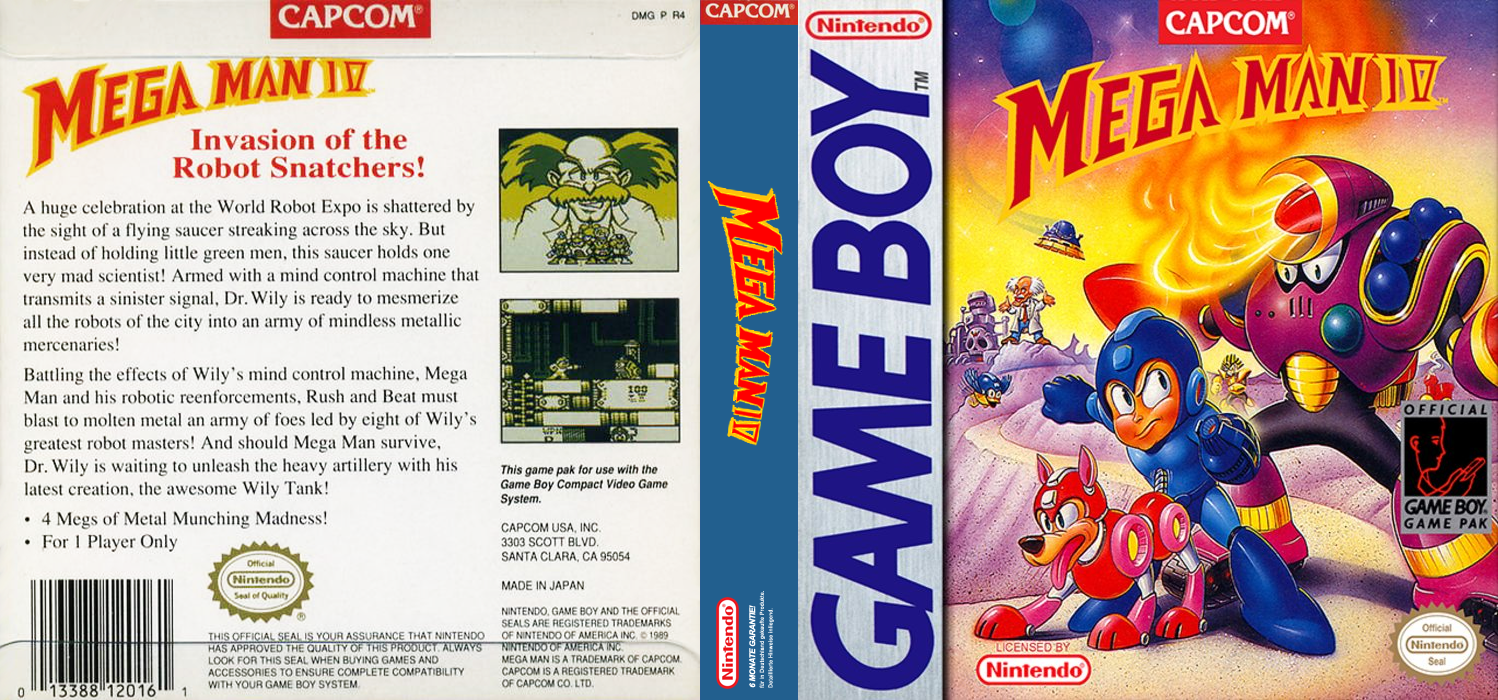 Mega Man IV [US] gb 1993 Box Art