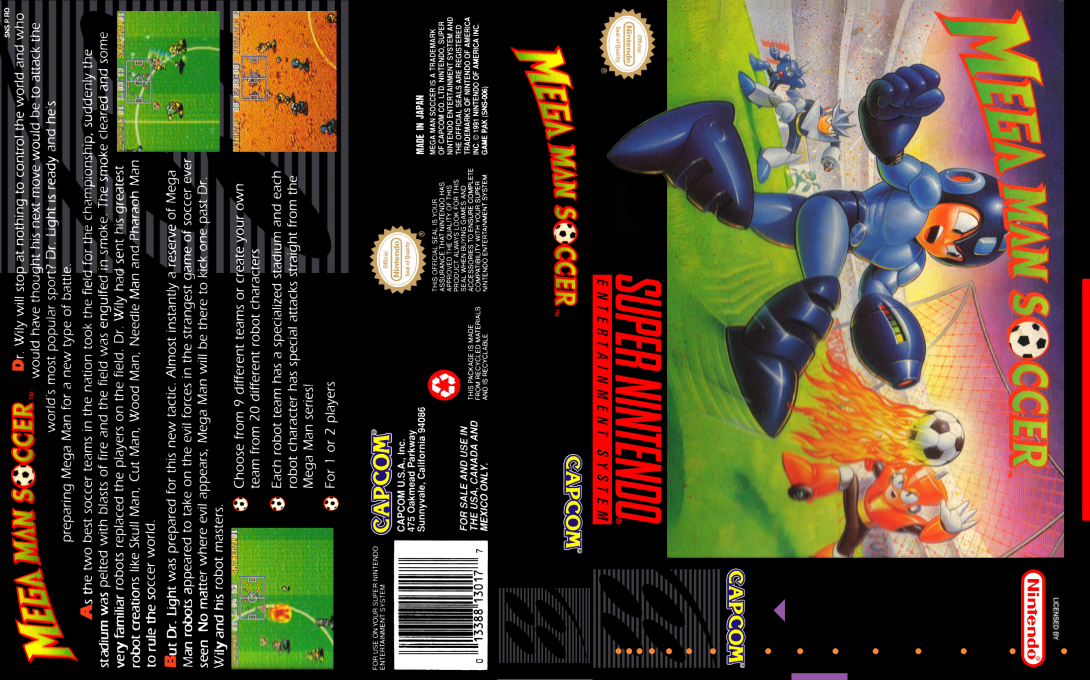 Mega Man Soccer [US] snes 1994 Box Art