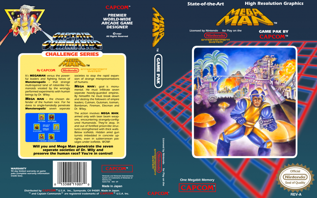 Mega Man [US] nes 1987 Box Art