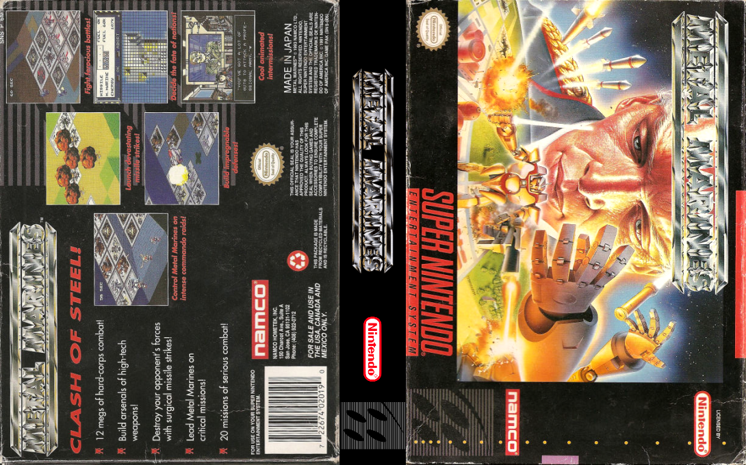 Metal Marines [US] snes 1993 Box Art