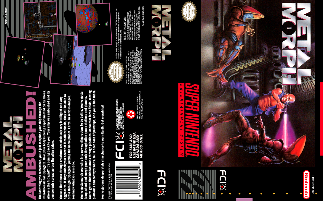 Metal Morph [US] snes 1994 Box Art