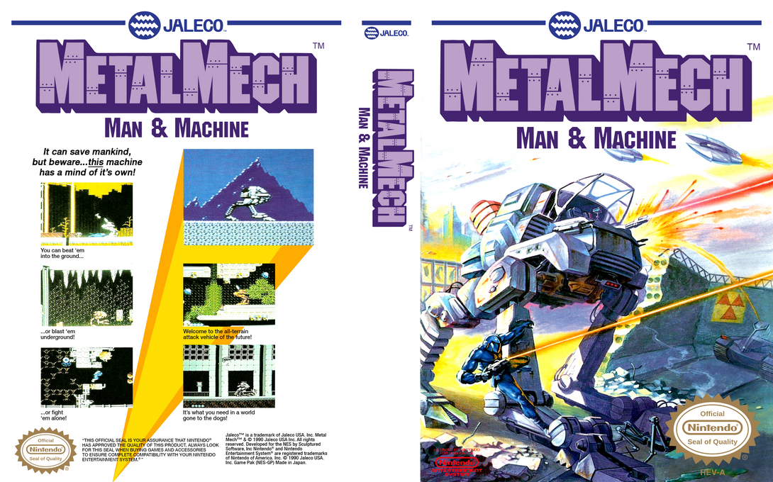 Metal Mech : Man & Machine [US] nes 1991 Box Art