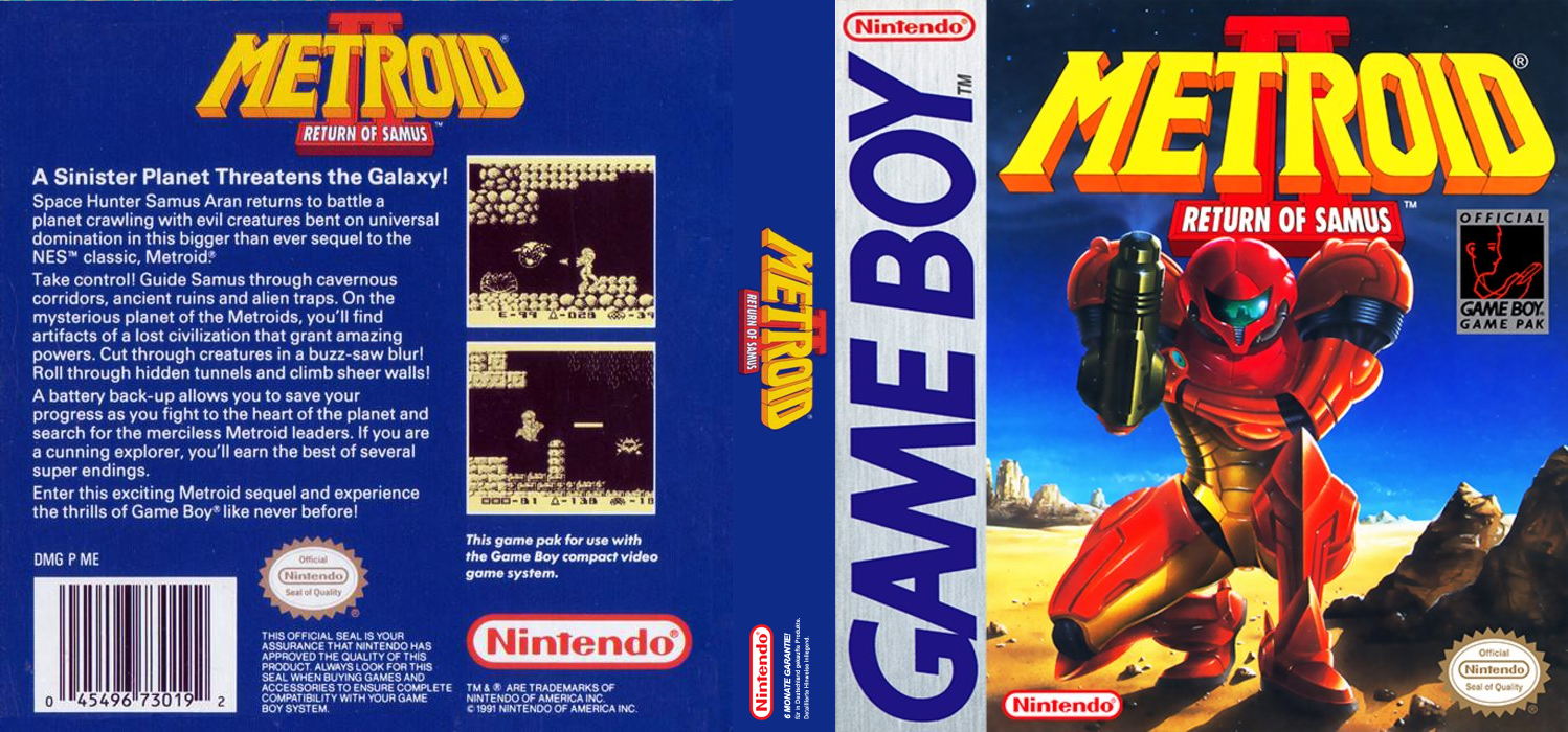 Metroid II : Return of Samus [WOR] gb 1991 Box Art