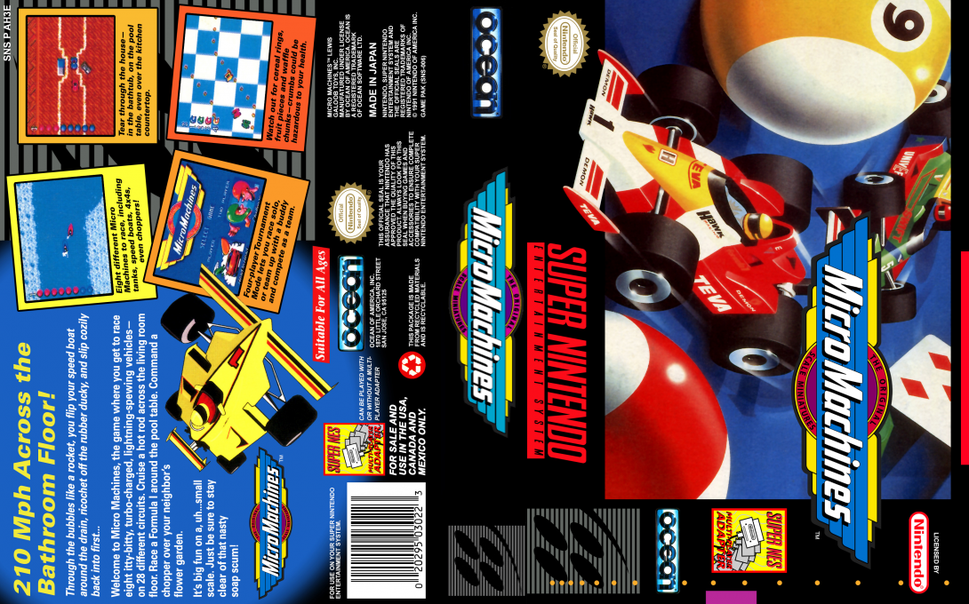 Micro Machines [US] snes 1994 Box Art