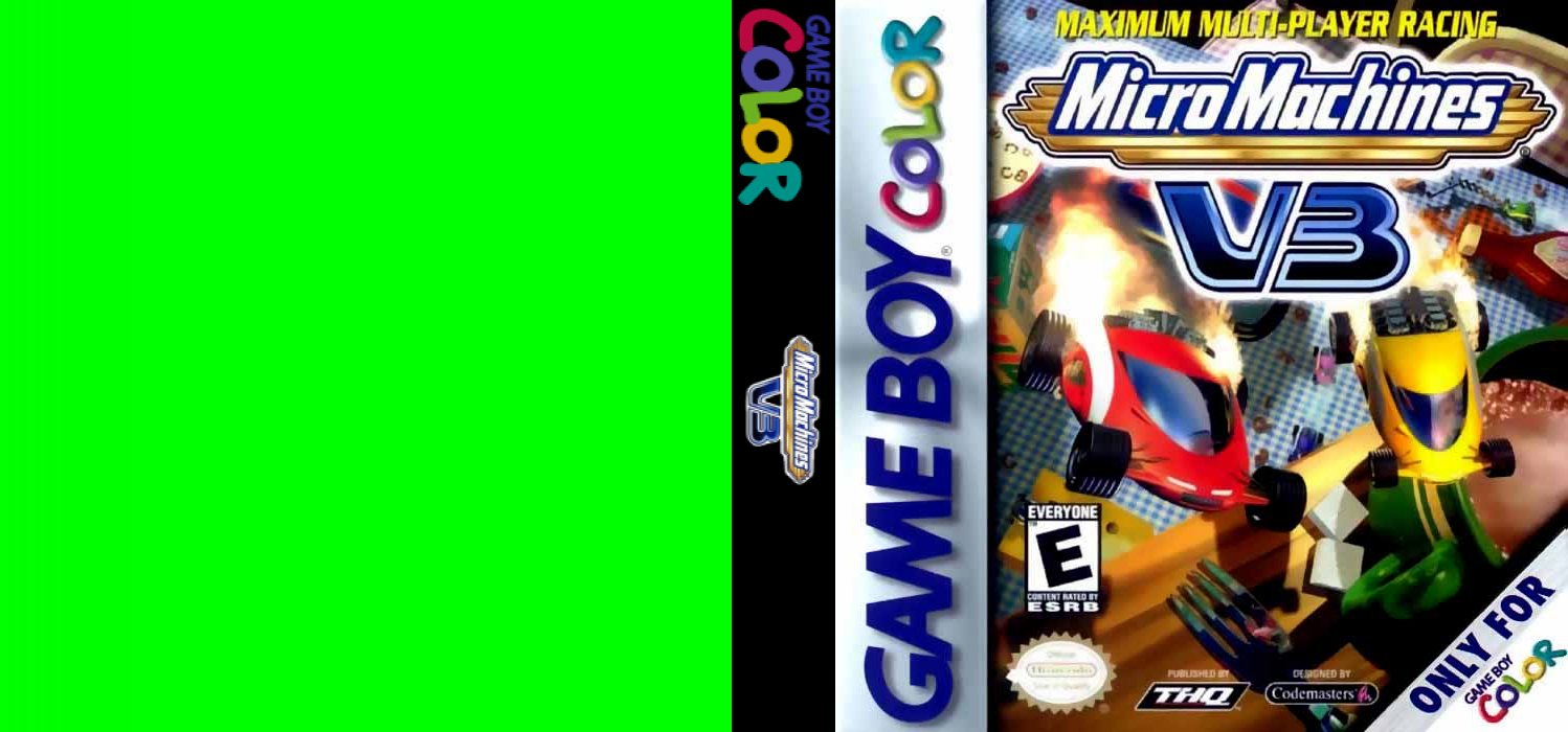 Micro Machines V3 [US,EU] gbc 2000 Box Art