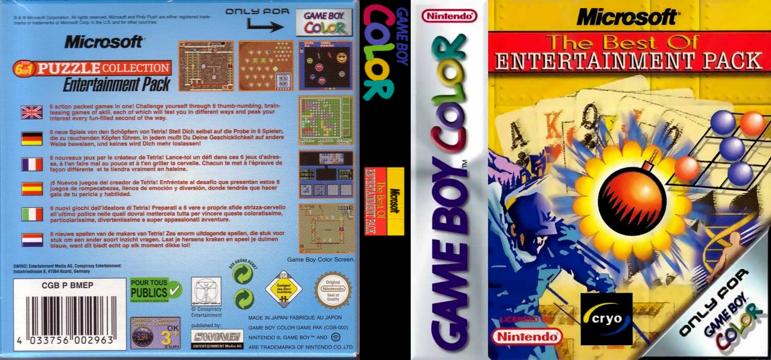 Microsoft : The Best of Entertainment Pack [US] gbc 2001 Box Art