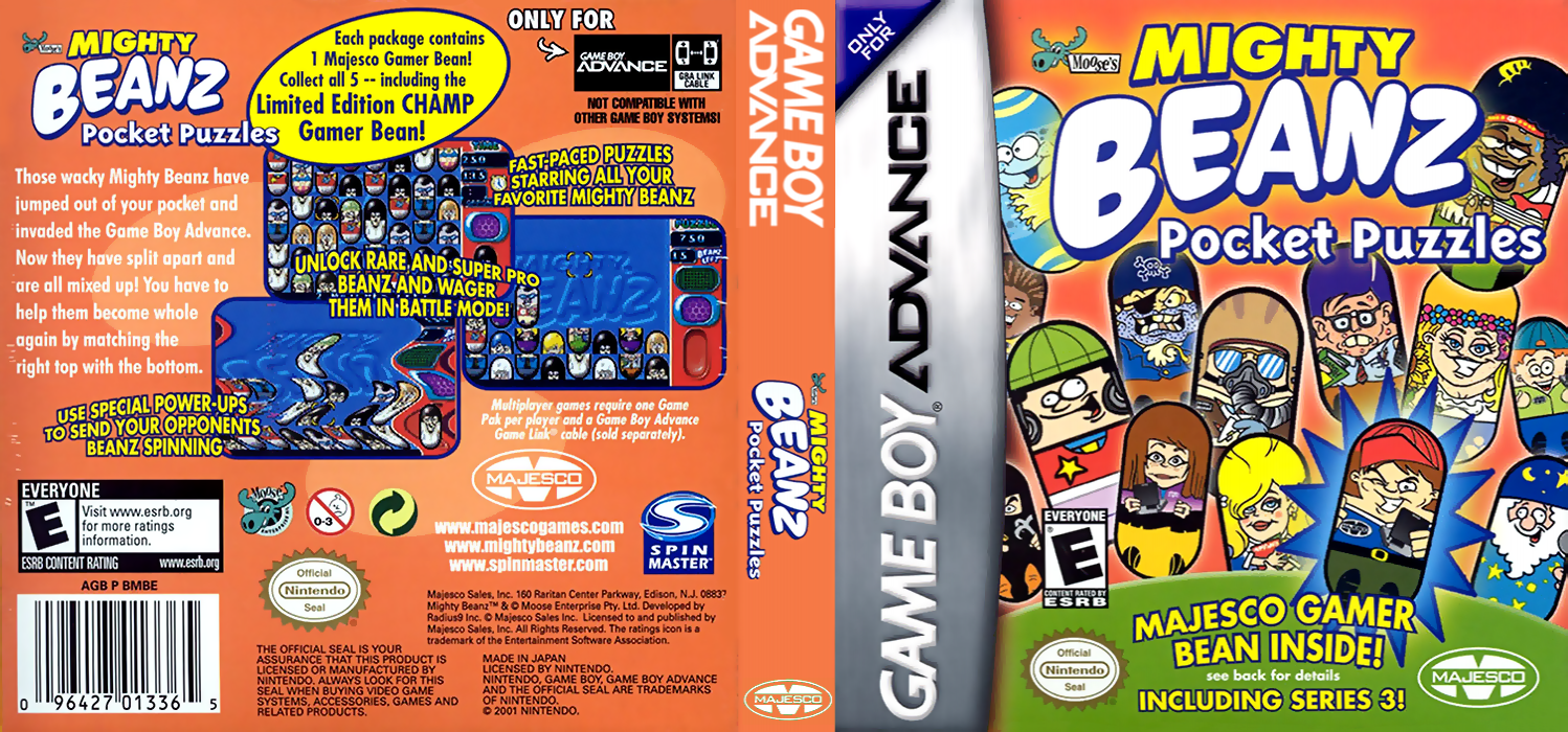 Mighty Beanz Pocket Puzzles [US] gba 2004 Box Art