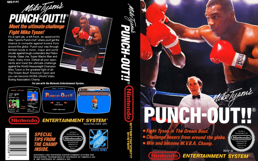Mike Tyson’s Punch-Out!! [US,JP] nes 1987 Box Art