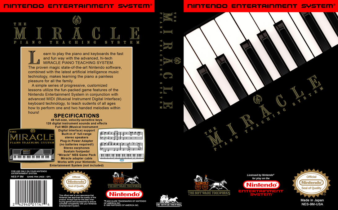 The Miracle Piano Teaching System [US] nes 1990 Box Art