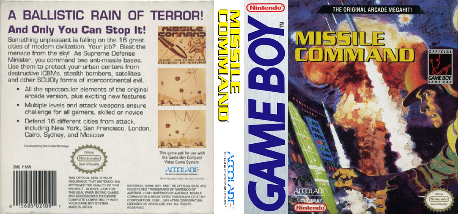 Missile Command [US,EU] gb 1999 Box Art