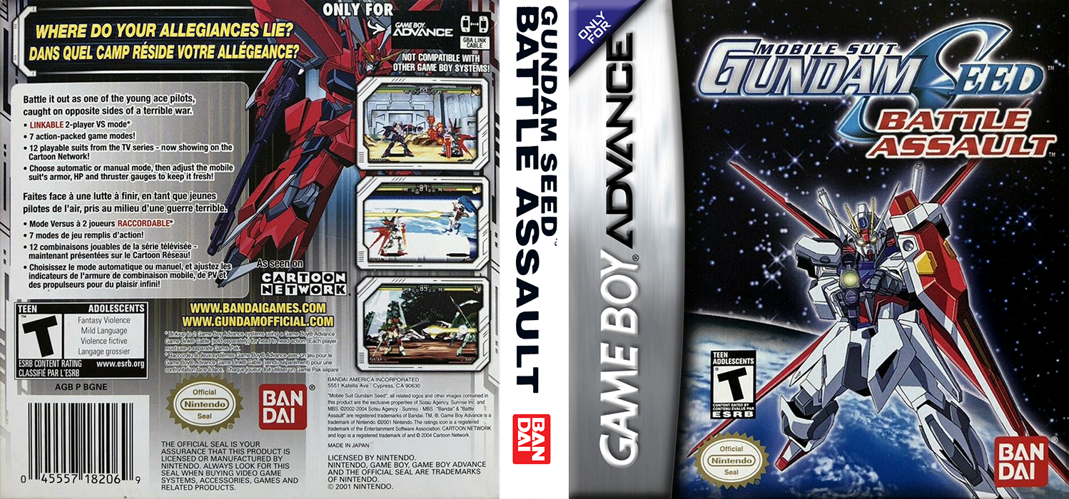 Mobile Suit Gundam Seed : Battle Assault [US] gba 2004 Box Art