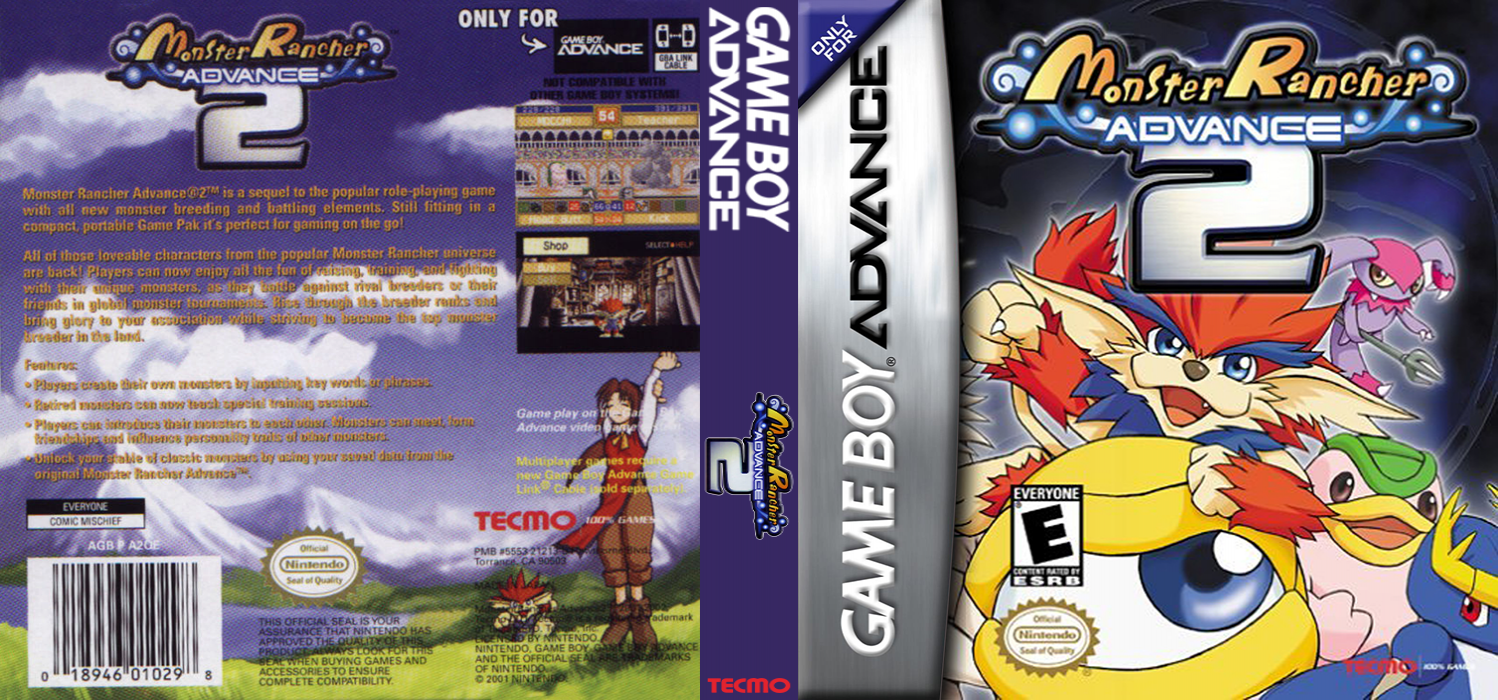 Monster Rancher Advance 2 [US] gba 2002 Box Art
