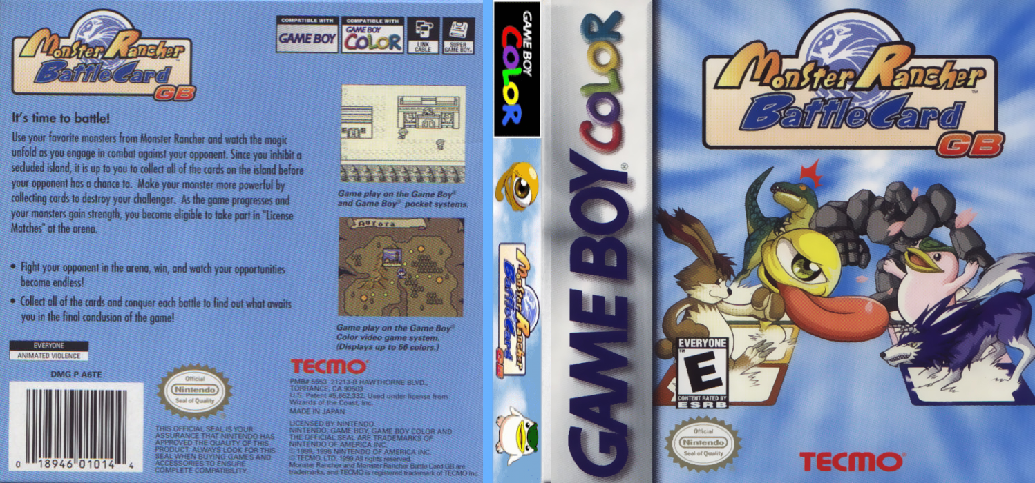 Monster Rancher Battle Card GB [US] gbc 1999 Box Art
