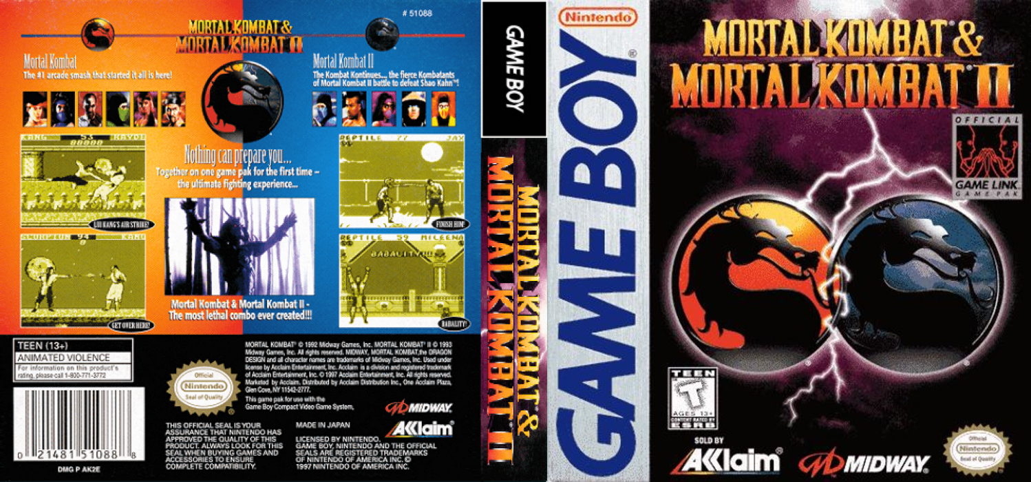 Mortal Kombat & Mortal Kombat II [US,EU] gb 1997 Box Art