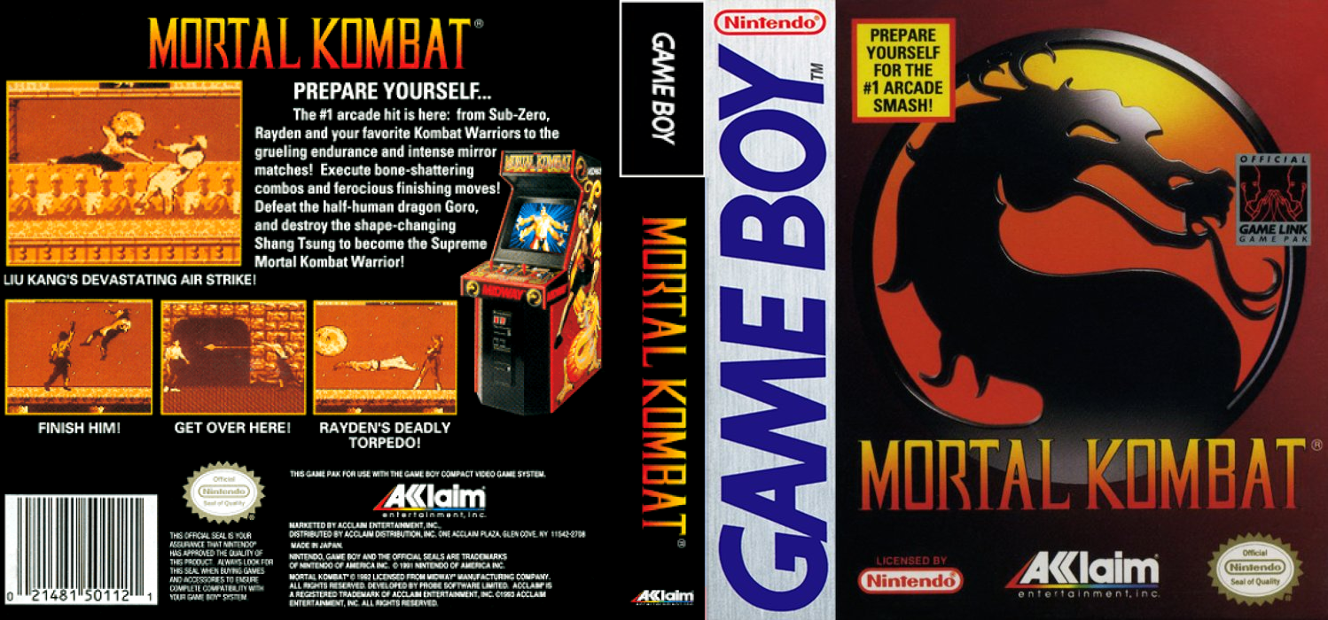 Mortal Kombat [US,EU] gb 1993 Box Art