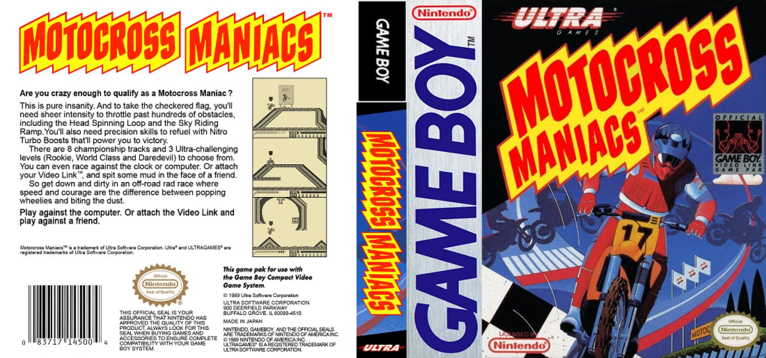 Motocross Maniacs [US] gb 1989 Box Art