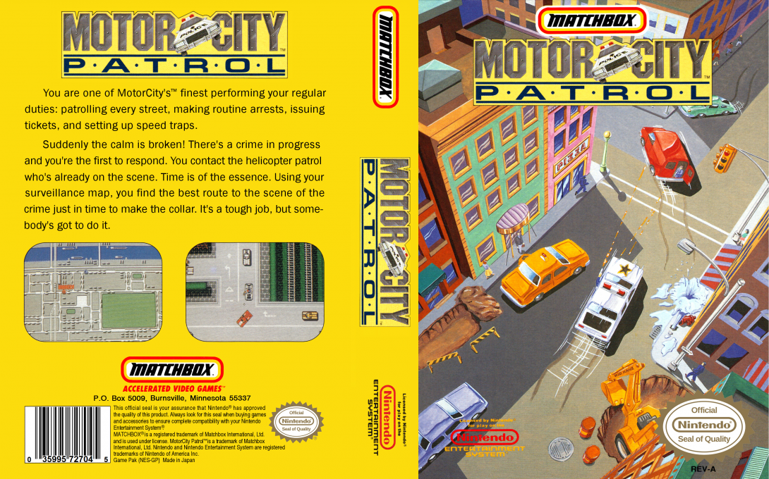 MotorCity Patrol [US] nes 1992 Box Art