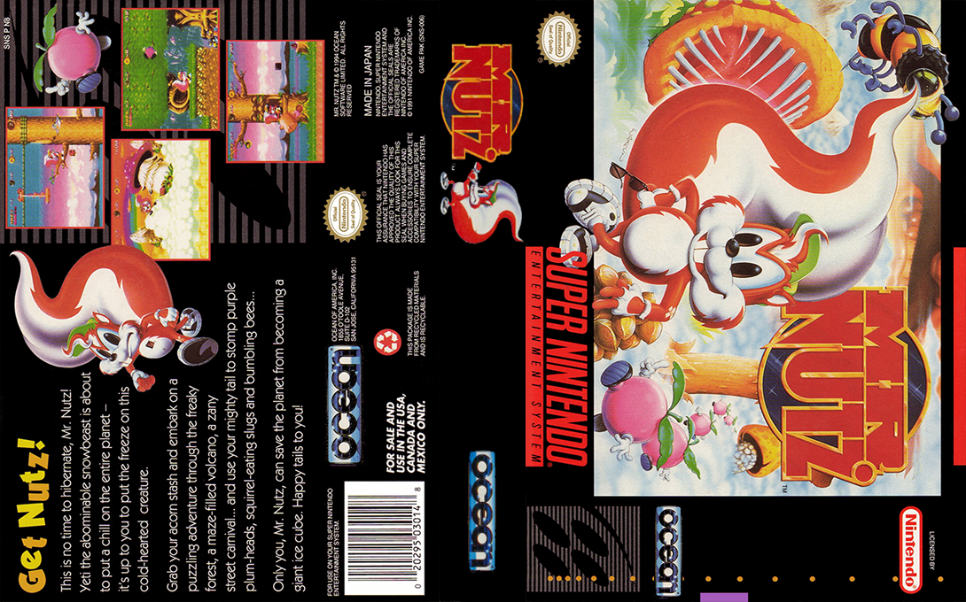 Mr. Nutz [US] snes 1994 Box Art