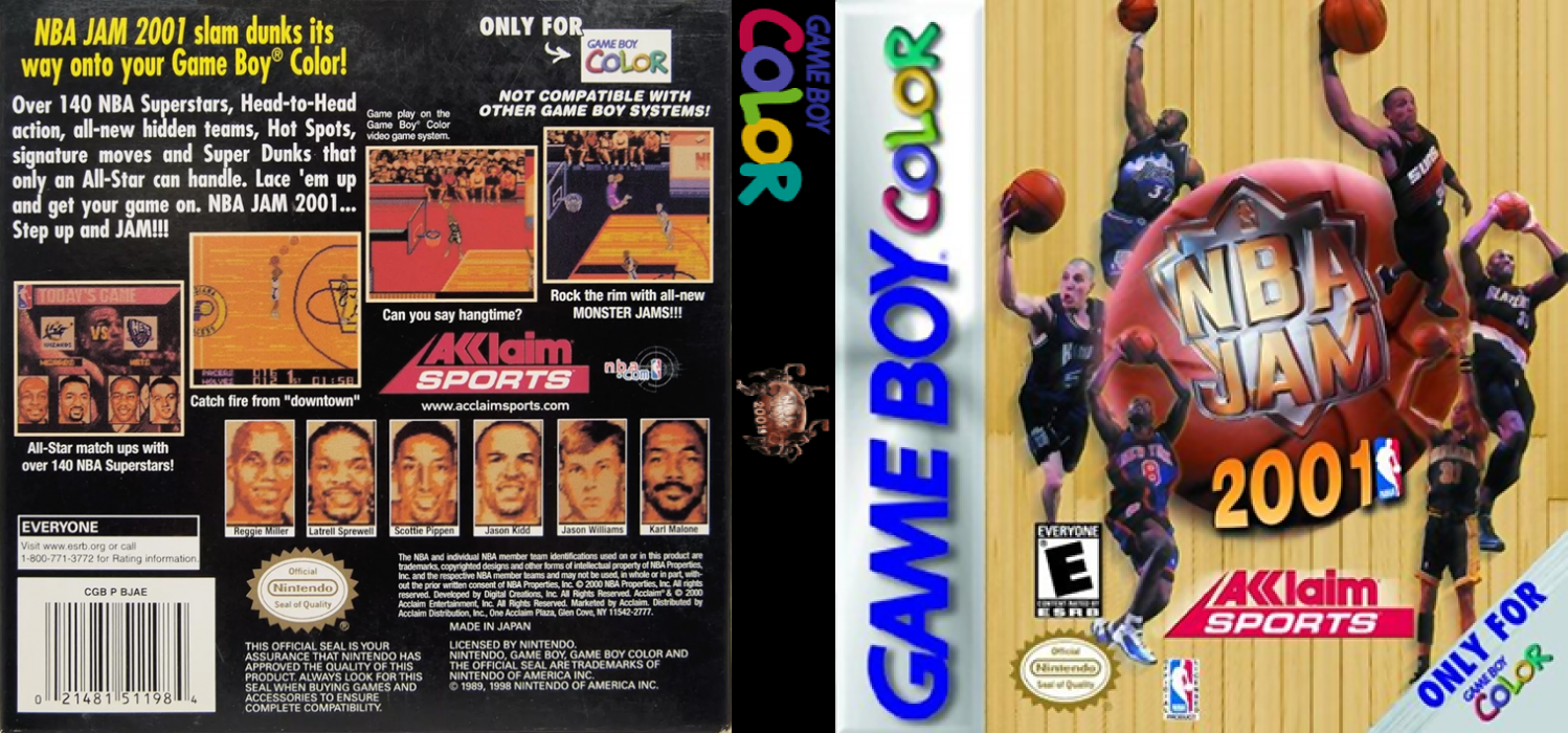 NBA Jam 2001 [US,EU] gbc 2000 Box Art