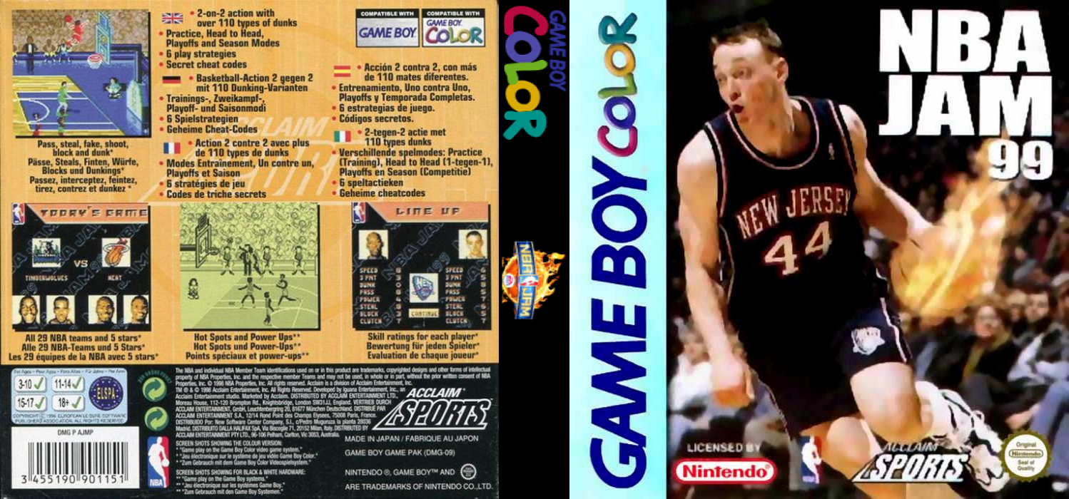 NBA Jam ’99 [US,EU] gbc 1999 Box Art
