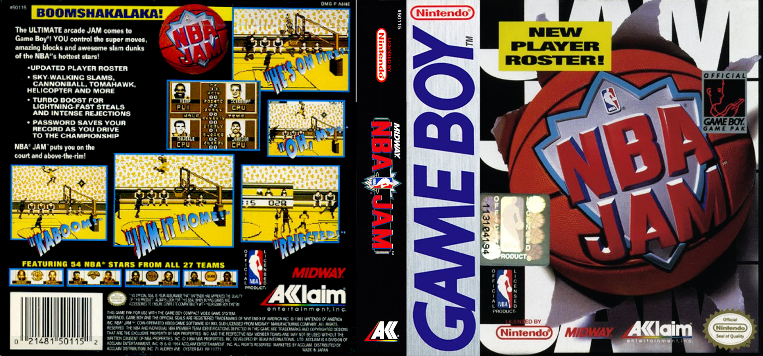 NBA Jam [US,EU] gb 1994 Box Art