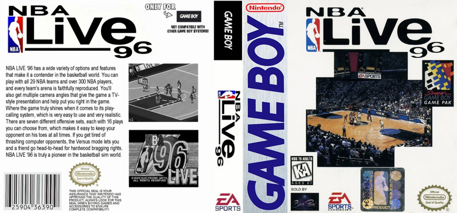 NBA Live 96 [US,EU] gb 1995 Box Art