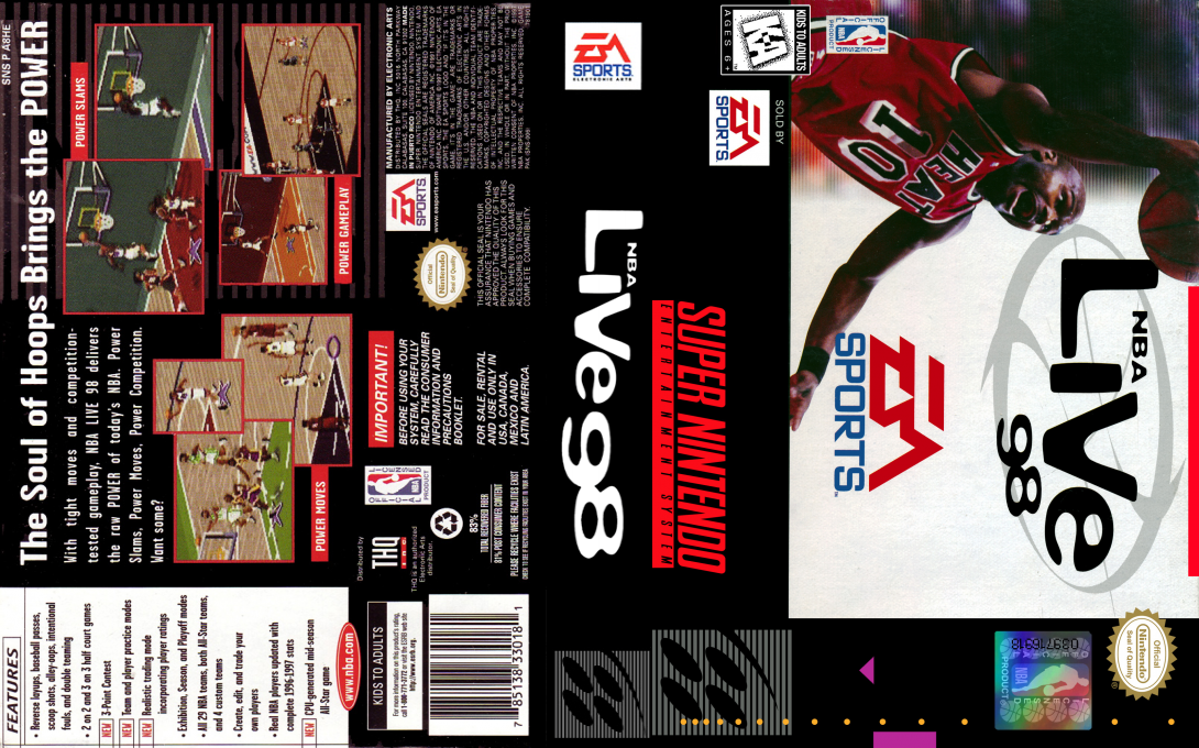 NBA Live 98 [US] snes 1997 Box Art