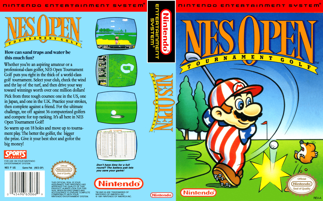 NES Open Tournament Golf [US] nes 1991 Box Art
