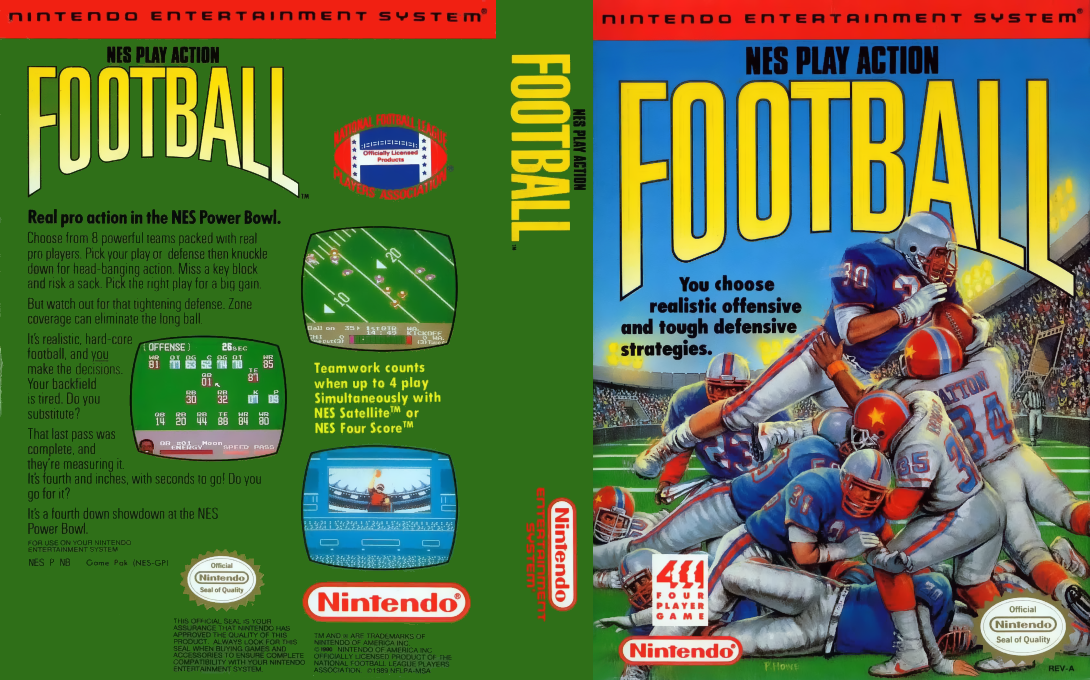 NES Play Action Football [US] nes 1990 Box Art
