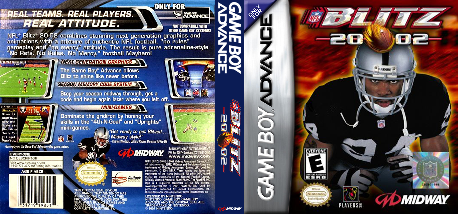 NFL Blitz 20-02 [US] gba 2001 Box Art