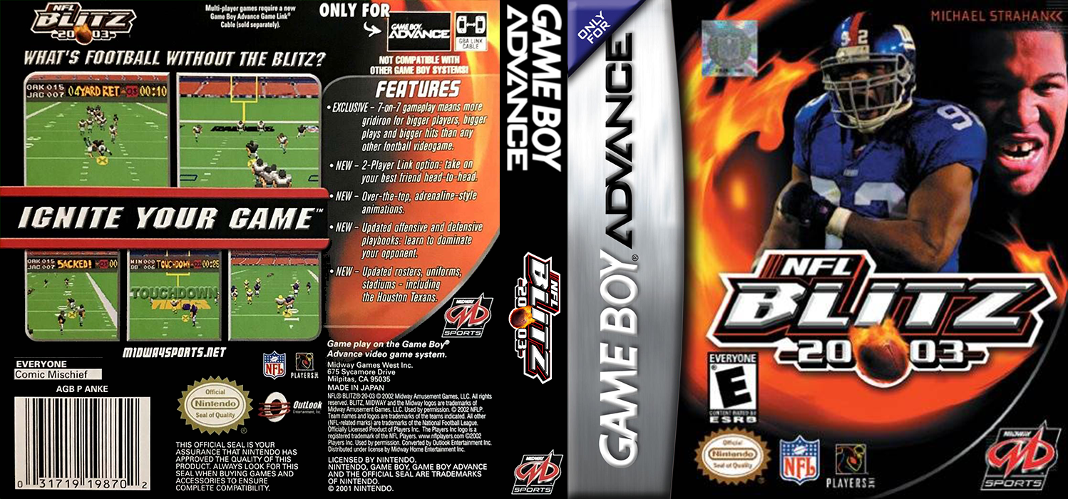 NFL Blitz 20-03 [US] gba 2002 Box Art