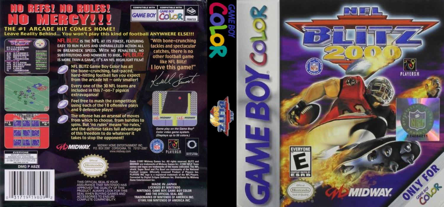 NFL Blitz 2000 [US] gbc 1998 Box Art
