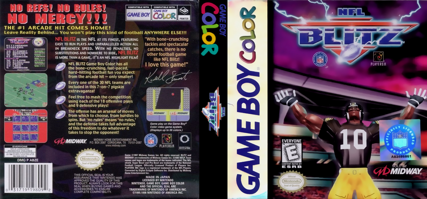 NFL Blitz [US,EU] gbc 1998 Box Art