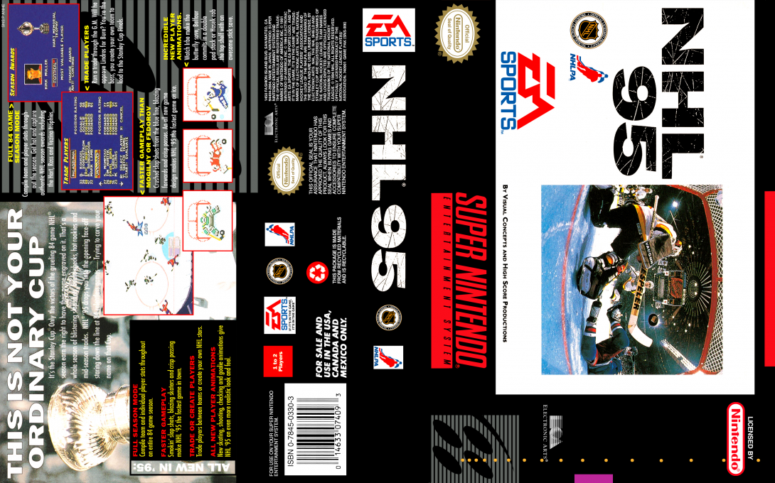 NHL 95 [US] snes 1994 Box Art
