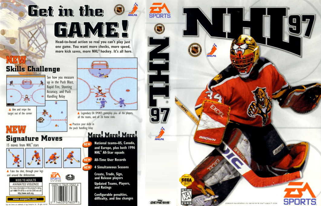 NHL 97 [US,EU] segaMD 1996 Box Art