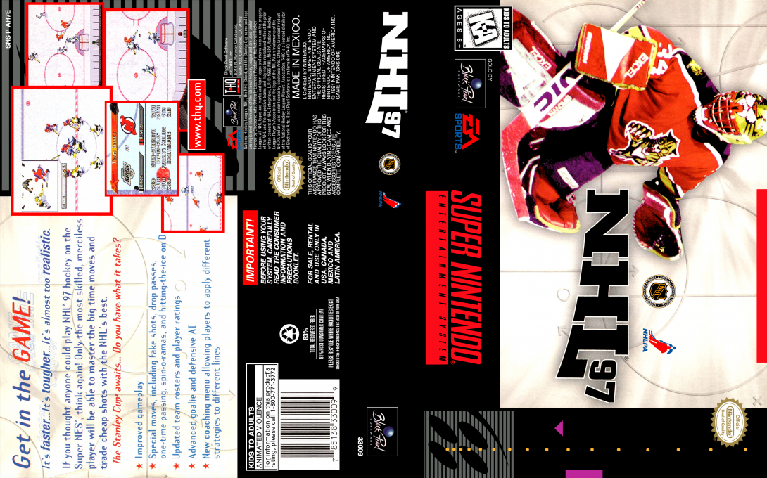 NHL 97 [US] snes 1996 Box Art