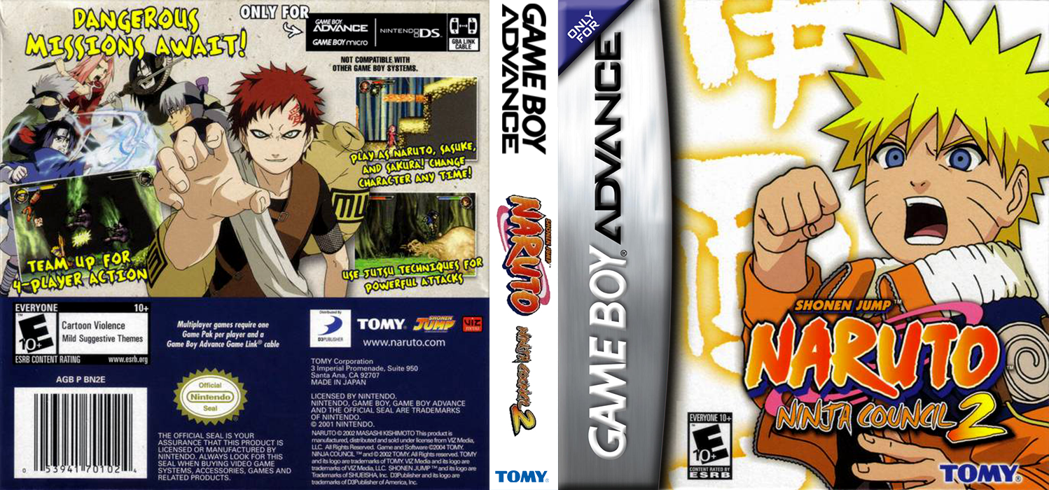 Naruto : Ninja Council 2 [US] gba 2006 Box Art