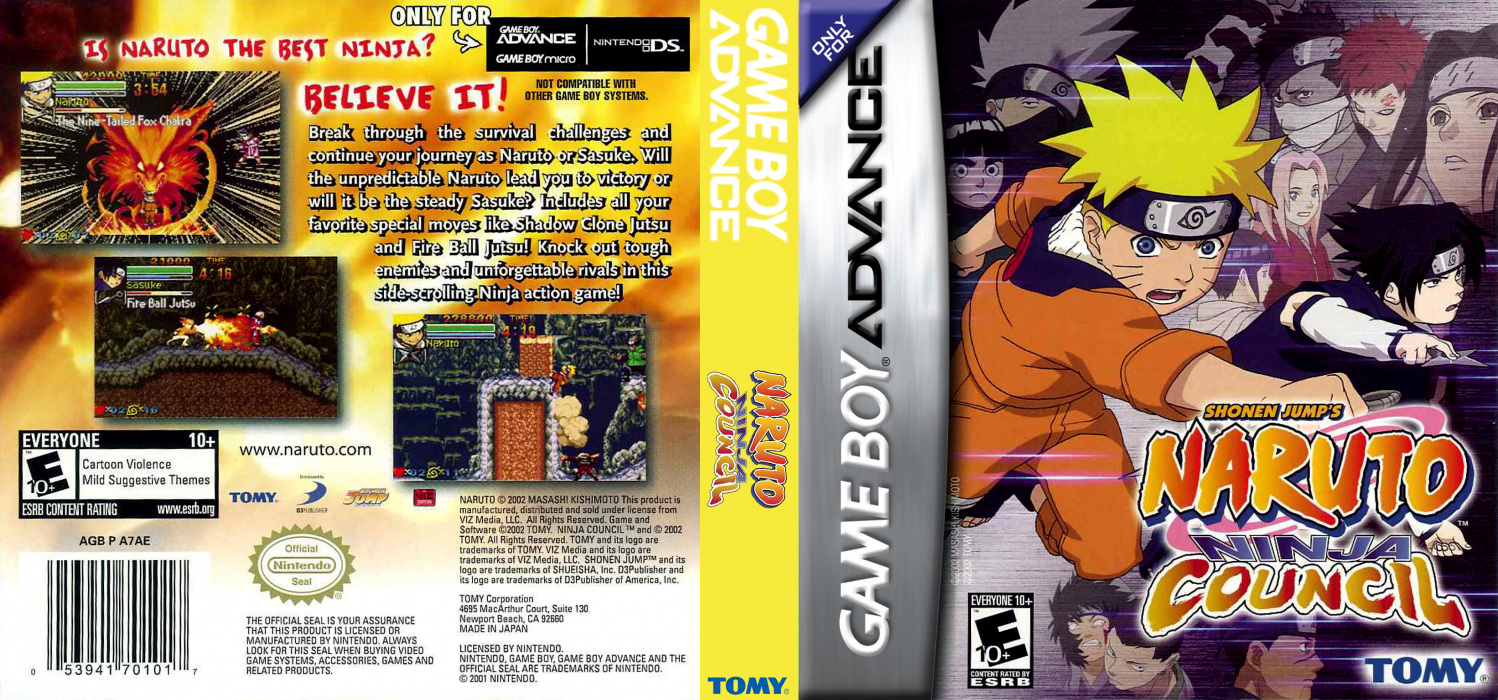Naruto : Ninja Council [US] gba 2006 Box Art