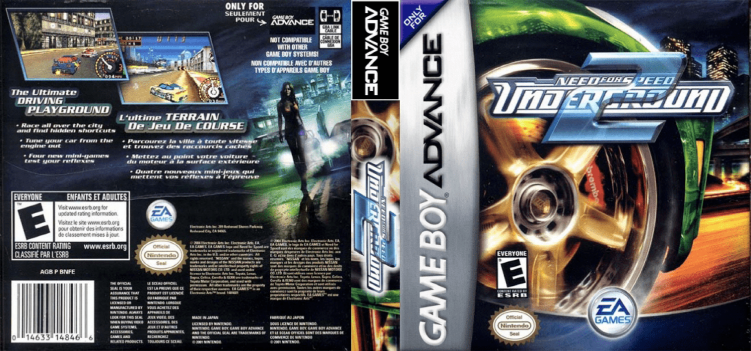 Need for Speed : Underground 2 [US,EU] gba 2004 Box Art