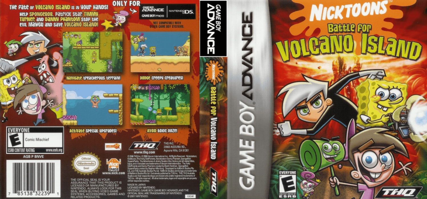 Nicktoons : Battle for Volcano Island [US] gba 2006 Box Art