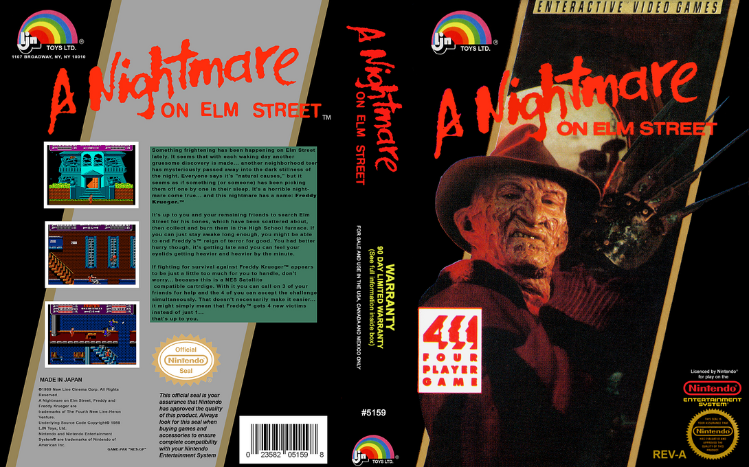 A Nightmare on Elm Street [US] nes 1990 Box Art