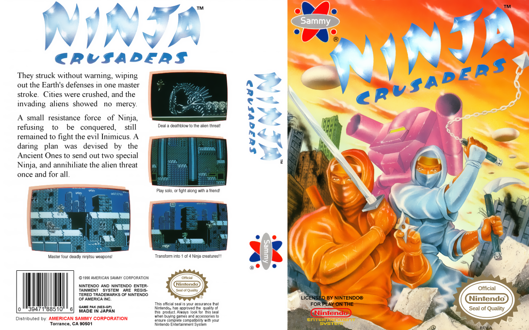 Ninja Crusaders [US] nes 1990 Box Art