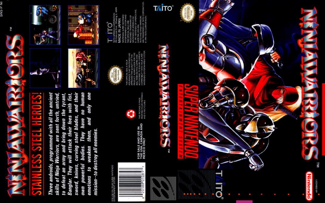 Ninjawarriors [US] snes 1994 Box Art