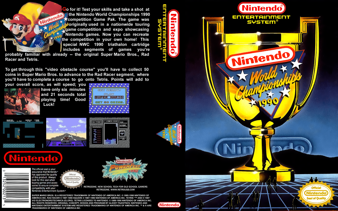 Nintendo World Championships 1990 [US] nes 1990 Box Art