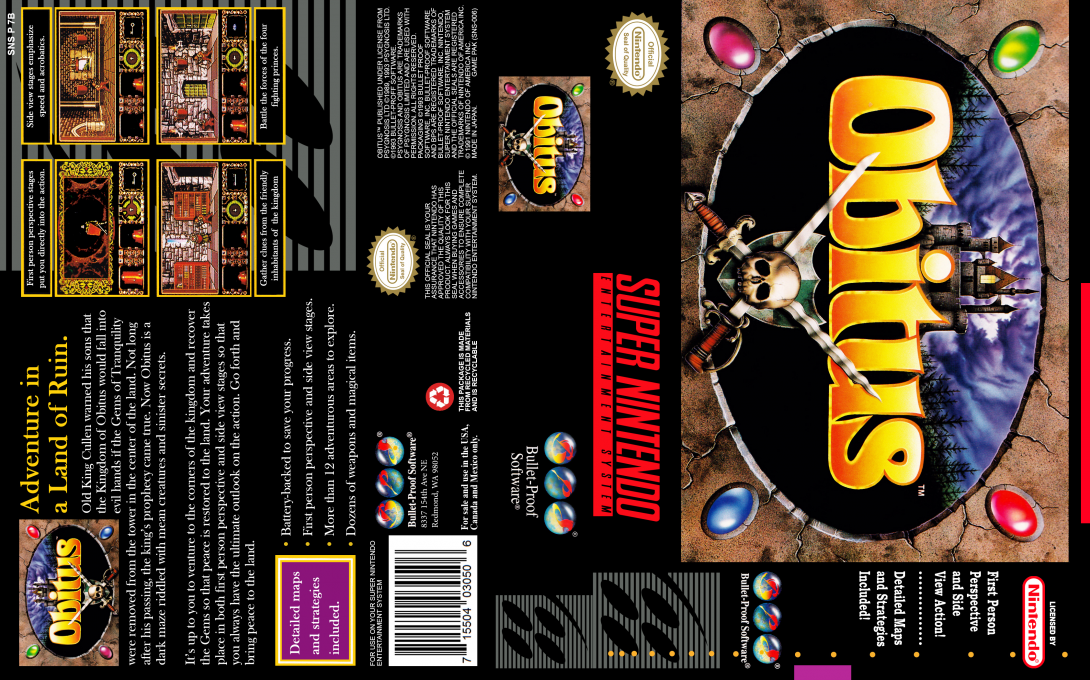 Obitus [US] snes 1994 Box Art