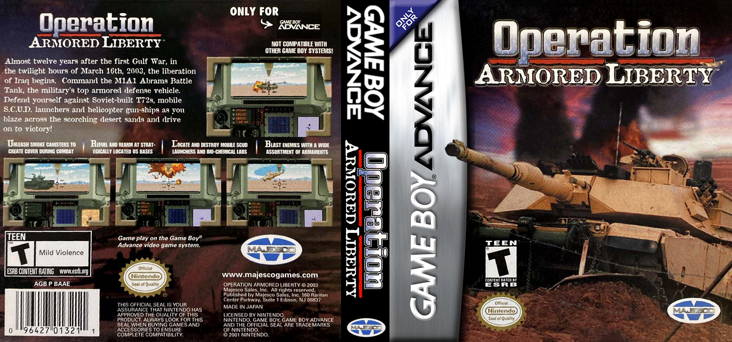 Operation Armored Liberty [US] gba 2003 Box Art